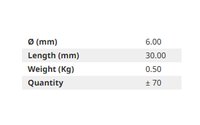 Nýt Ø 6.0 x 30 mm (0,5kg - ±70ks) - 