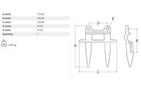 Dvojprst L=178 mm - 