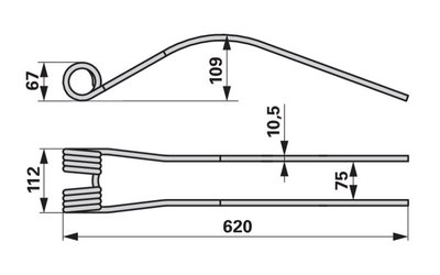 Pružina shrnovače CLAAS 104711.0 - 