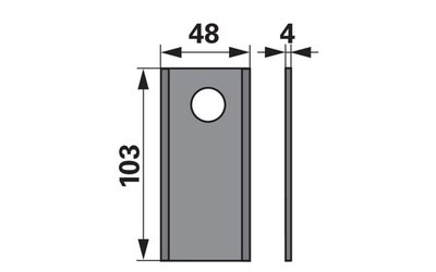 Nůž rotačky rovný (20ks) 103x48x4, d=19,0 - 