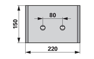 Patka plazu pravá/levá, rozteč 80 mm Överum 165 94289 - 
