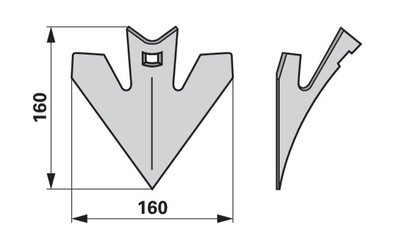  Šípová radlice 160 x 4 mm - 