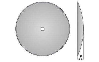 Disk podmítače hladký, 660 mm, čtyřhran 41 x 41 mm, síla 8 mm - 