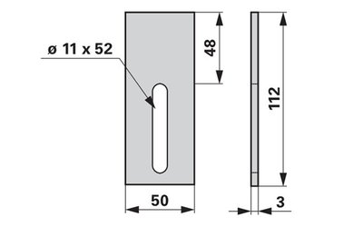  Stěrka 50 x 12 x 3 mm - 