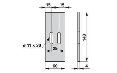  Stěrka 60 x 140 x 4 mm - 