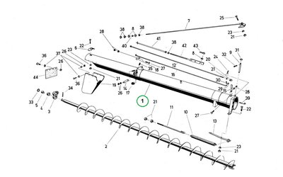 Vynášecí roura L=3500 mm - Fortschritt E 512