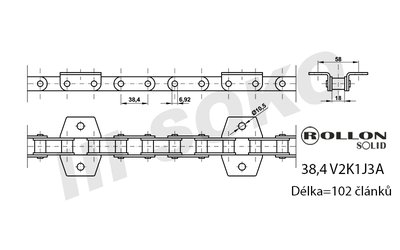 Samostatný řetěz CLAAS 676597 - 