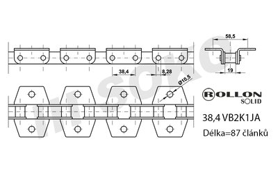 Samostatný řetěz CLAAS 680108 - 