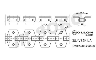 Samostatný řetěz CLAAS 603741 - 