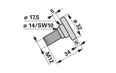 Šroub nože 253744.0 - 