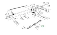 Elevátorový dopravník kompletní (S.T.) - 40 malých lopatek - Fortschritt E 514