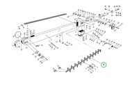 Elevátorový dopravník kompletní (N.T.) - 40 velkých lopatek - Fortschritt E 514