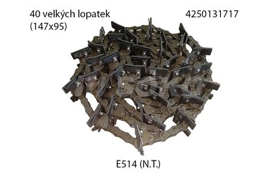 Elevátorový dopravník kompletní (N.T.) - 40 velkých lopatek - Fortschritt E 514