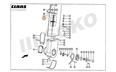 Elevátor. řetěz zrnový CLAAS 662716 - 