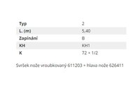 Žací kosa 5,4 m CLAAS 666747.0 - 