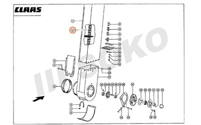 Elevátor. řetěz zrnový CLAAS 682757 - 