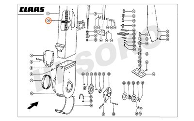Elevátor. řetěz zrnový CLAAS 757220 - 