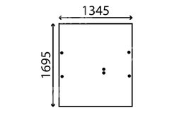 Čelní okno, 6 otv., 1345 x 1695 mm