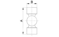 Křížový kloub 27 x 74.6 mm - 