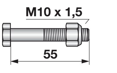 Šroub pro nůž 4mm - 10x55 - 