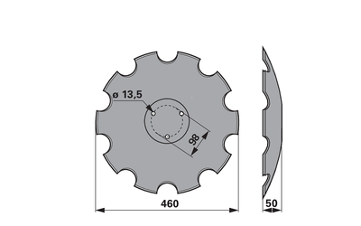 Disk podmítače ozubený Horsch 23246106 - 