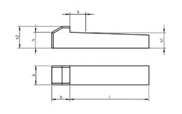 Klín s nosem 10 x 8 x 50