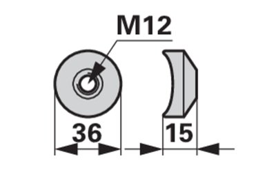 Konkávní matice M12 KUHN 57532800 - 