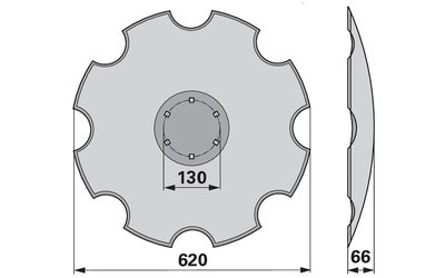 Disk podmítače ozubený Lemken 3490466 - 