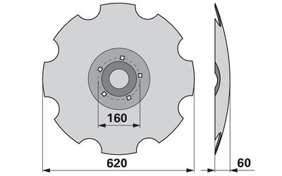 Disk podmítače ozubený Lemken 3490467 - 