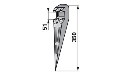 Prst pravý, hliníkový New Holland 80046517 - 