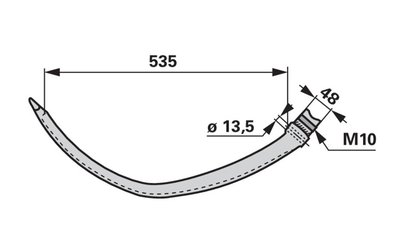  Vázací jehla lisu New Holland 80052993 - 