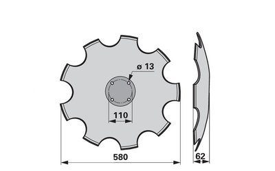 Disk podmítače ozubený Pöttinger 977103025.1 - 