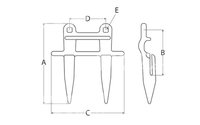 Jednoprst L=176 mm CLAAS 626296.1 - 