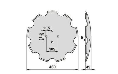  Disk podmítače ozubený Regent 871.06.11 - 