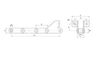 Elevátorový řetěz kompletní JOHN DEERE AH162058 - 