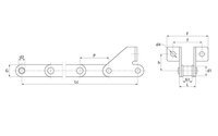 Elevátorový řetěz kompletní NEW HOLLAND 84018674  - 