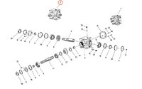 Kuželová převodovka pravá - Rozmetadlo T-088