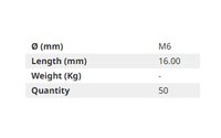 Šroub žabky M6x16 (50 ks) - 