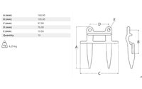 Dvojrpst - L=160 mm (10 ks) - 