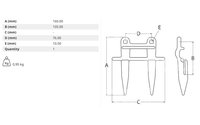 Trojprst L=160 mm - 