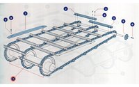 Sada řetězů dopravníku (3ks) 106čl., 4388mm - 