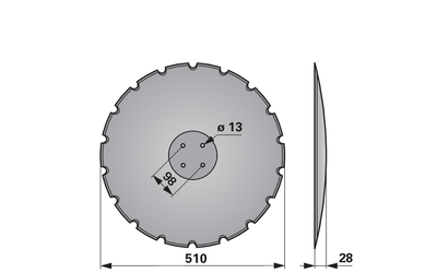 Disk podmítače ozubený Vogel & Noot RA132406 - 